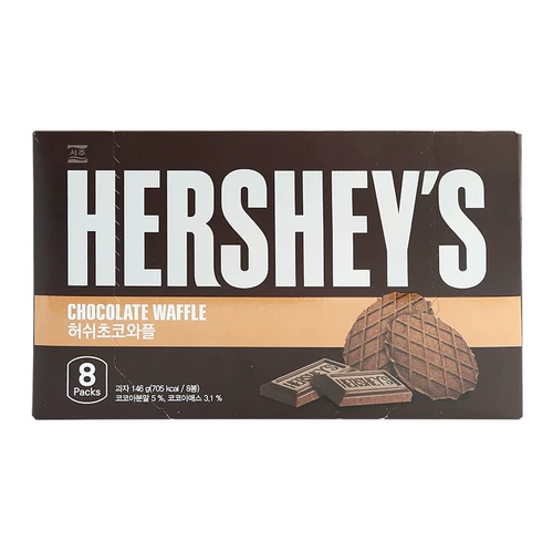 Корейские импортные снеки HERSHEY's Rich Chocolate Waffle Crackers Dry and Crunchy Casual 𫔮
