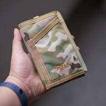 Chest card three fold camouflage commuter Tactical Wallet military fans outdoor folding bank card Bag Mens card (New