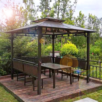  Mojia Gazebo Outdoor awning Courtyard Awning Garden Bed and breakfast Villa terrace Roof wrought iron outdoor pavilion