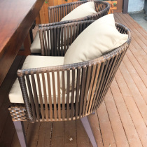 Outdoor Rattan Chair Single Chair Creative Garden Courtyard Balcony Vine chair Terrace Terrace Nordic Casual Single Sofa Chair