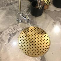 Brass Nordic water purifier sink filter pool basin basin basin wash fruit basin with water filter slag removal net sink