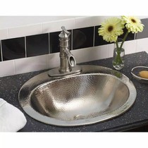 Semi-embedded metal copper Oval platform basin with faucet hole light luxury bathroom basin wash hand basin