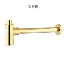 Brass copper drain pipe into the wall type wall drain pipe bounce type water drain water sink wash basin