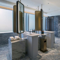 Fit mirror beauty shop shopping mall bathroom dressing mirror cosmetic mirror toilet brass metal ceiling floor full length mirror