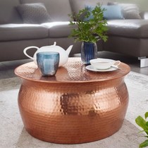 Copper coffee table a few corners coffee stools indoor copper plastic art hand-forged copper hammer grain rack Copper stool customization