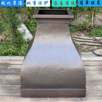 Suction range hood decorative cover home open kitchen American retro kitchen design Cabinet smoke hood