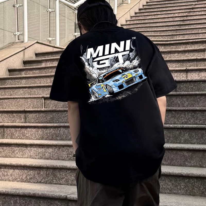 Mini Gt X Re Rain Palace Collaboration Japanese Jdm Modified Car Culture Unisex Couple American Style Short Sleeve T-Shirt Mini Gt X Re Rain Palace Collaboration Japanese Jdm Modified Car Culture Unisex Couple American Style Short Sleeve T-Shirt