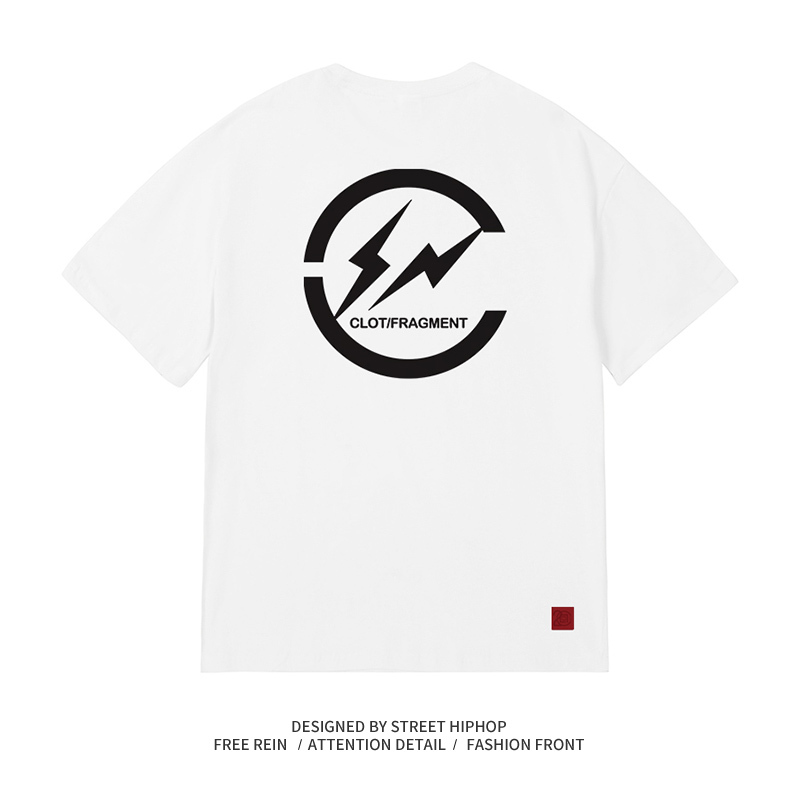 Clot X Fragment Design Collaborative Logo Pure Cotton Loose Short-Sleeved T-Shirt