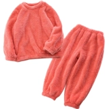 Детский коралловый бархатный комплект, фланелевая пижама для мальчиков, увеличенная толщина