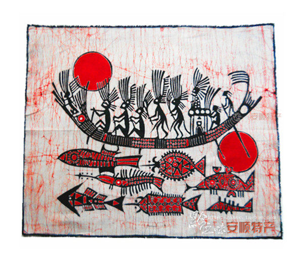 Guizhou Ethnic Handmade Ecological Batik Painting Dining Room Hotel Inn B&B Tea House Decoration Painting Yunnan Lijiang Guangxi