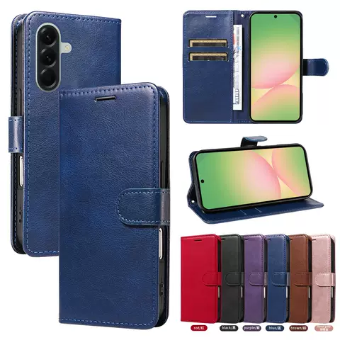 Leather Grain Galaxy Flip cover Phone Case for Galaxy A54, Galaxy A34, Galaxy A24, Galaxy A14, Galaxy A27, A57, A37, Galaxy A26, Galaxy A36, Galaxy A56