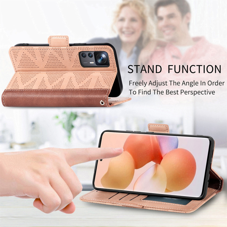 Pattern Wallets Folio Flip Magnetic Synthetic Leather Card Holder Folding Stand Note 12, Note 12 Pro, Note 12 Pro+ Phone Case