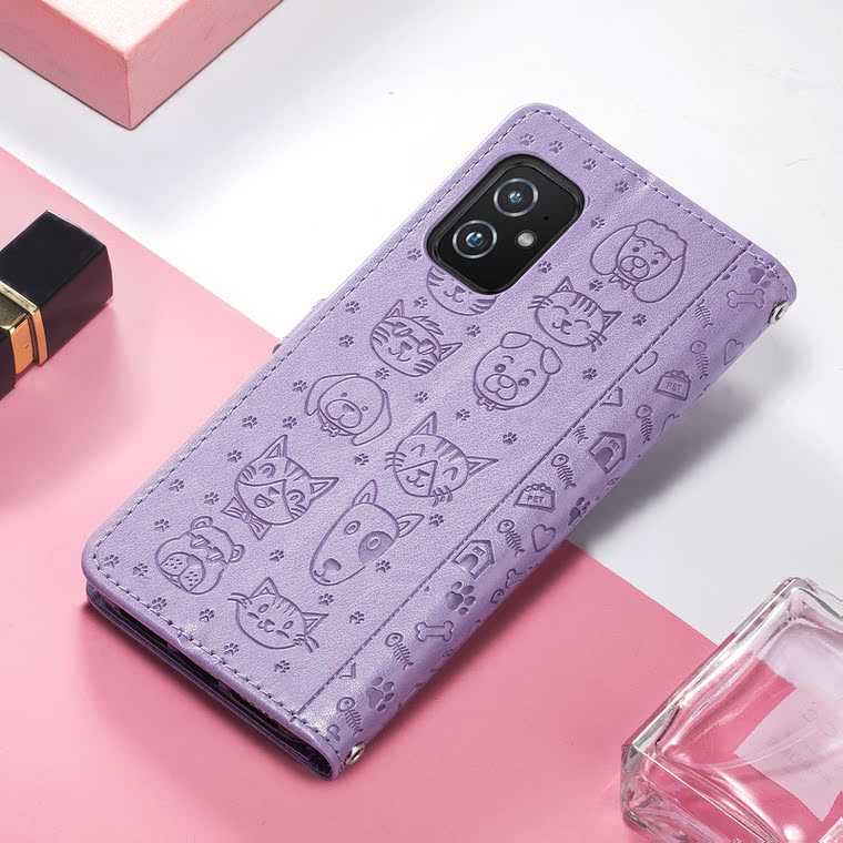 Girls ZenFone 9 ZS590KS Synthetic Leather Cartoon Wallets Folio Flip Soft Phone Case