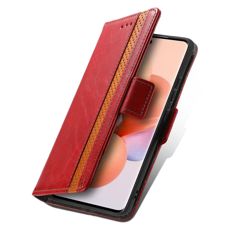 Wallets Folio Flip Two Tone Magnetic Synthetic Leather Card Holder Folding Stand K50, K50 Pro, K50 Ultra, 12T, 12T Pro Phone