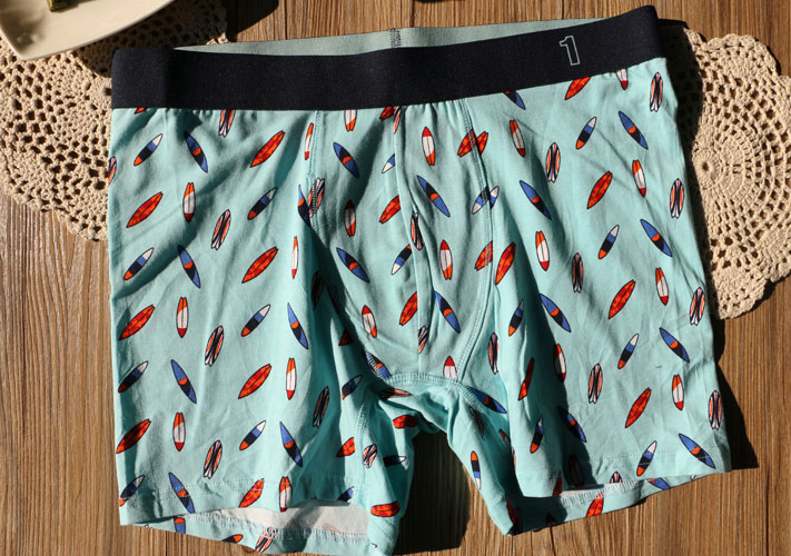 Bản gốc đơn giản in triều nam đồ lót cotton cao eo boyshort thanh niên thể thao thấm mồ hôi quần bốn điểm quan sip nam
