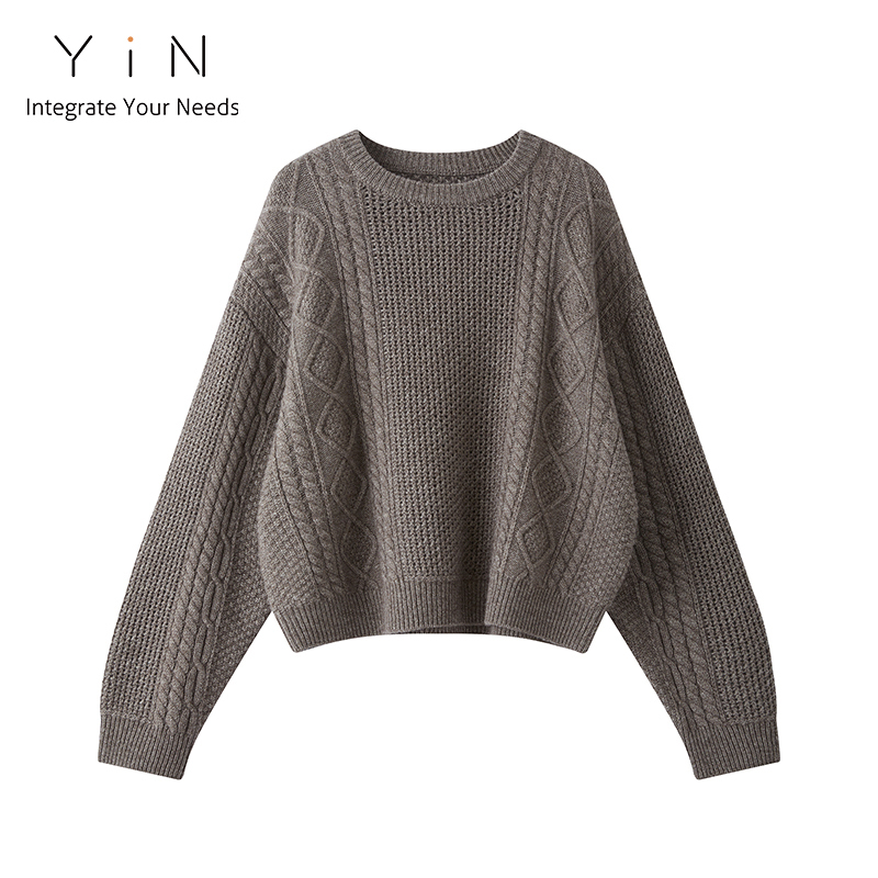 "Mtt" Yak Wool and Sheep Wool Blend Thick Chunky Knit Sweater 26090-1
