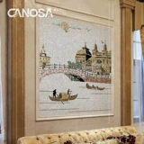 Натуральная раковина резьба Венеция Гавань Европейская и американская мозаичная крыльца