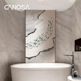 Натуральная оболочка Абстрактная рыбная линия вода мозаичная крыльцо Фоновое фоновое фоновое