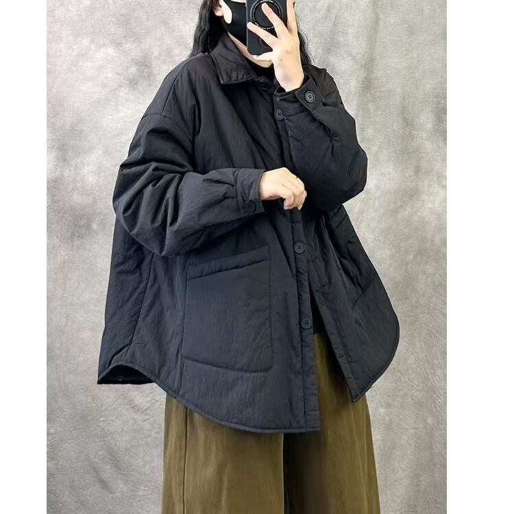 Brand Clearance Women's Clothing, Vintage Style, Lightweight Cotton Coat, Autumn and Winter, Plus Size, Casual Warm Jacket