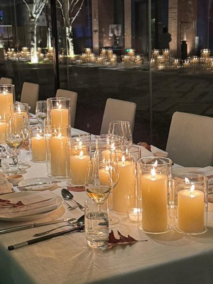 高硼硅耐高温玻璃烛台浪漫欧式婚礼烛光晚餐生日派对酒店无烟蜡烛