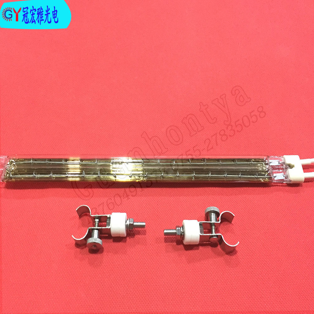 9 4KW double tube semi-gold-plated IR lamp 1500MM injection molding machine Heidelberg Roland printing machine bottle blowing machine lamp tube