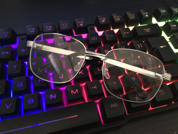 Fashion Glass Flat Mirror Windproof Sand Anti-Splash Goggles Fashion Metal Casual Men's and Women's Glasses Labor Protection Mirror