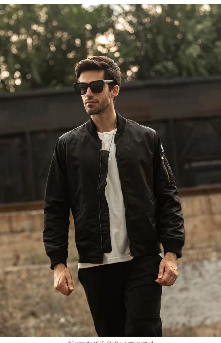 Áo khoác bomber nam CARLCLUB áo khoác nam cứng cáp áo khoác MA-1 US - Đồng phục bóng chày áo khoác bomber nam cao cấp