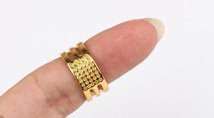 Fuding kim top ring kim kim thimble hoop tay khâu kim công cụ hướng dẫn sử dụng nữ vòng đỏ thimble - Công cụ & vật liệu may DIY đồ đan len