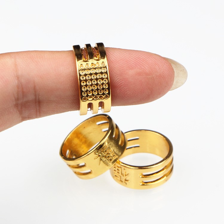Fuding kim top ring kim kim thimble hoop tay khâu kim công cụ hướng dẫn sử dụng nữ vòng đỏ thimble - Công cụ & vật liệu may DIY đồ đan len