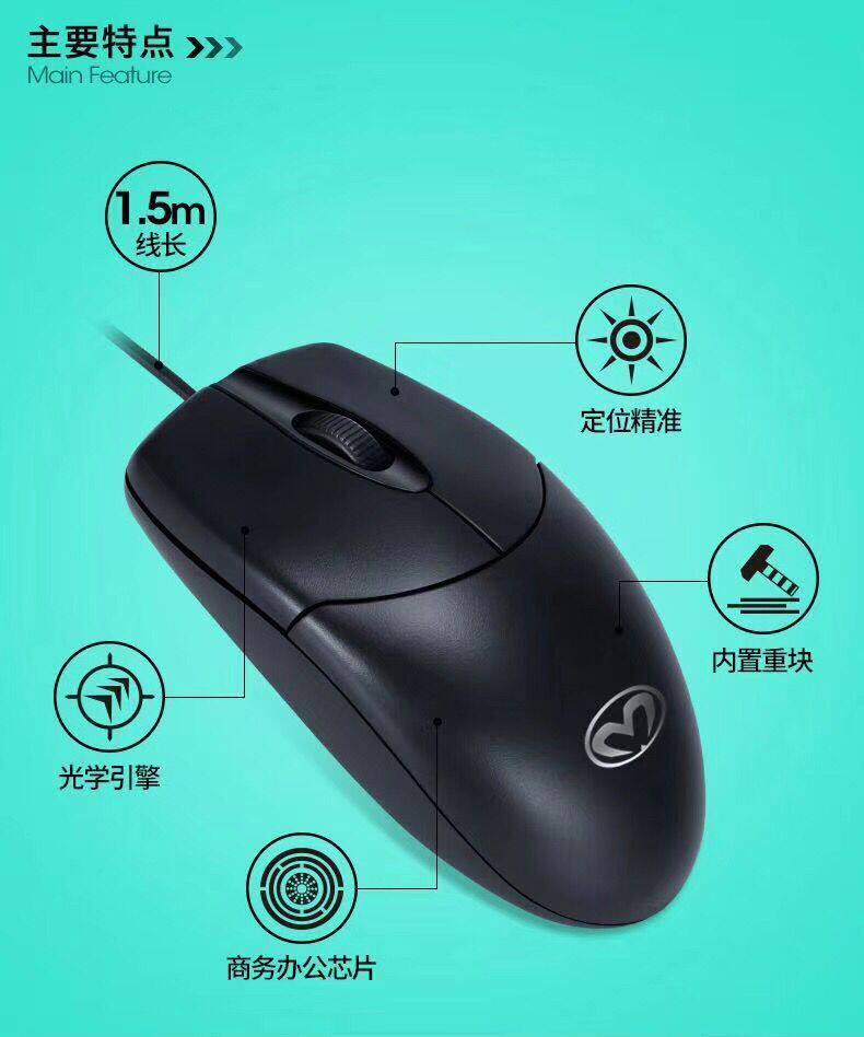Special notebook computer wired USB mouse office home business mouse
