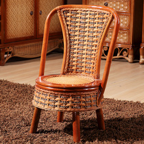 Kongfu tea chair vine wood rattan rattan chair with four pieces of tea zhuang Pumpkin Stool Small Chair