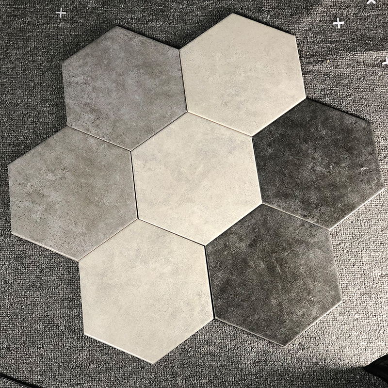 Beauty Home Tile Promotion Cement Hexagonal Brick Hexagonal Tile Imitation Ancient Brick Matt Anti-Slip Floor Tile Wall Brick Dressing Room