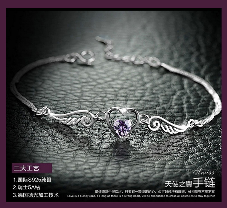 925 sterling silver bracelet Hàn Quốc phiên bản của các đơn giản ladies bạn gái sinh viên bracelet Sen cá tính món quà sinh nhật cho bạn gái