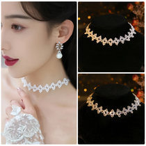 New fairy necklace pearl female ins Korean net red forest crystal necklace jewelry choker clavicle chain