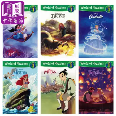 迪士尼閱讀世界公主系列6冊盒裝level 1 英文原版world Of Readingdisney Princess Set 5 8歲兒童閱讀分級讀物 中商原版