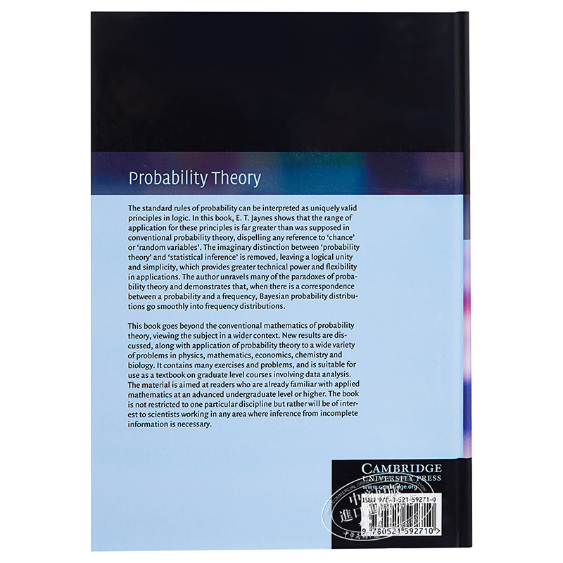 洋書 Probability Theory: The Logic of Science Amazon | Probability Theory: The Logic of Science (English