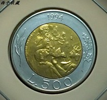 (spot) San Marino 1994 500 Lira bicolor coin diameter 26MM