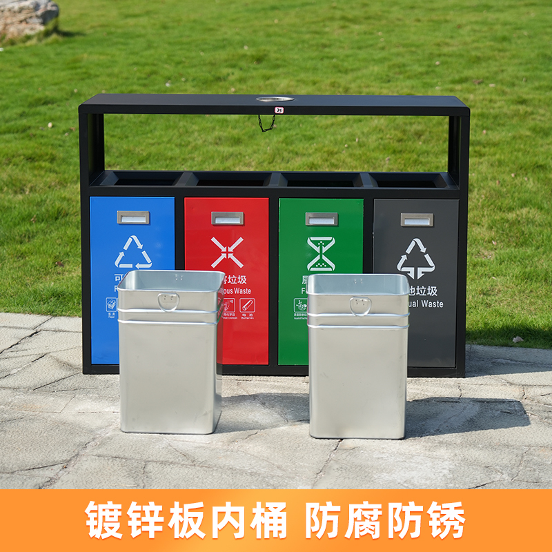 2025 New Model Portable Stainless Steel Outdoor Trash Can with High Practicality for Parks, Communities, Waste Classification, Sanitation, and Landscaping