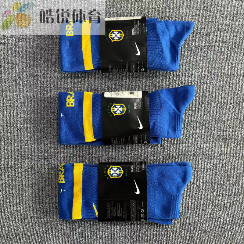 Haorui Sports Nike Men's and Women's Brazilian Football Game Training Quick-Drying Breathable Long Socks 369257-493 Haorui Sports Nike Men's and Women's Brazilian Football Game Training Quick-Drying Breathable Long Socks 369257-493