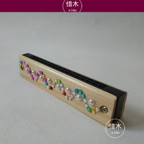 Harmonica Children Woodworking Materials Bag Nursery School Early Teaching Artisanal Diy Wood Puzzle Toy Oerov Musical Instruments