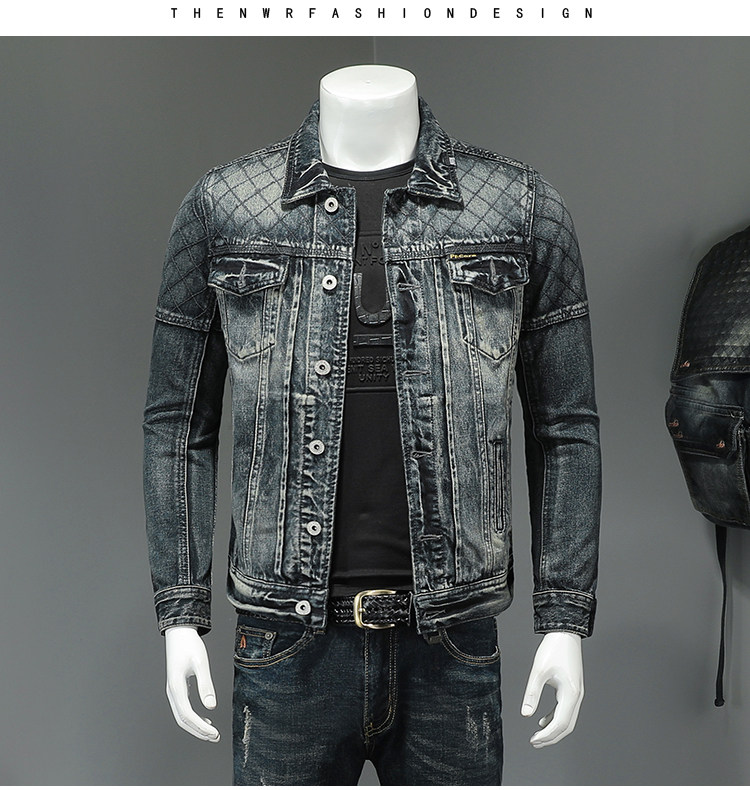European-style Four-season High-quality Casual Retro Washed Jacket For Men, Large Size Denim Coat H06203_mkmklike.com