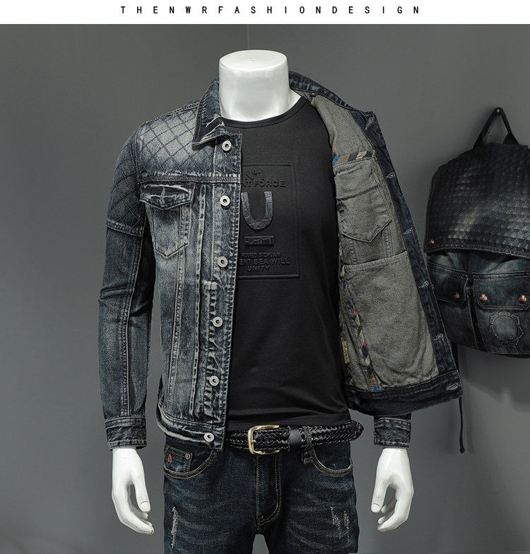 European-style Four-season High-quality Casual Retro Washed Jacket For Men, Large Size Denim Coat H06203_mkmklike.com
