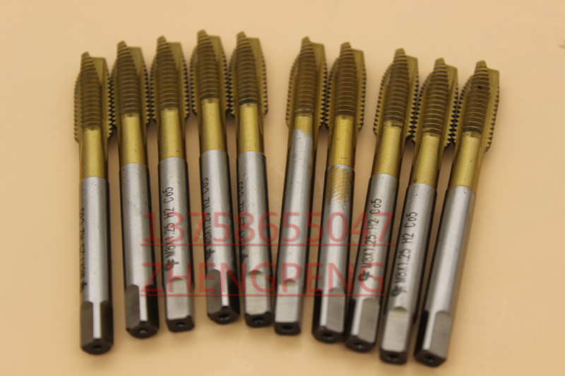 Harbin CF Machine uses first end screw to tap cobalt coated titanium screw tip screw tap specifications M8X1 25 screw tap