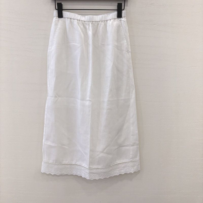 Q621Q9557 Women's Skirt Summer 2026 Lace Patchwork Skirt Elastic Waist Mid-Length Skirt with Slit