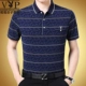 Đàn ông trung niên áo thun ngắn tay nam mùa hè bằng vải cotton mùa hè Đàn ông trung niên lỏng lẻo áo thun tay áo bố áo thun nam cổ tròn