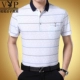 Đàn ông trung niên áo thun ngắn tay nam mùa hè bằng vải cotton mùa hè Đàn ông trung niên lỏng lẻo áo thun tay áo bố áo thun nam cổ tròn