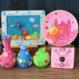 Eva, глиняная роспись из жемчуга, глина, детская фоторамка, раскраска, «сделай сам», со снежинками