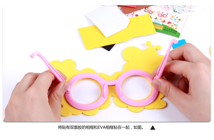 Kính làm bằng tay kim cương eva trẻ em mẫu giáo Giáng sinh DIY sản xuất câu đố gói vật liệu sáng tạo do choi tre em