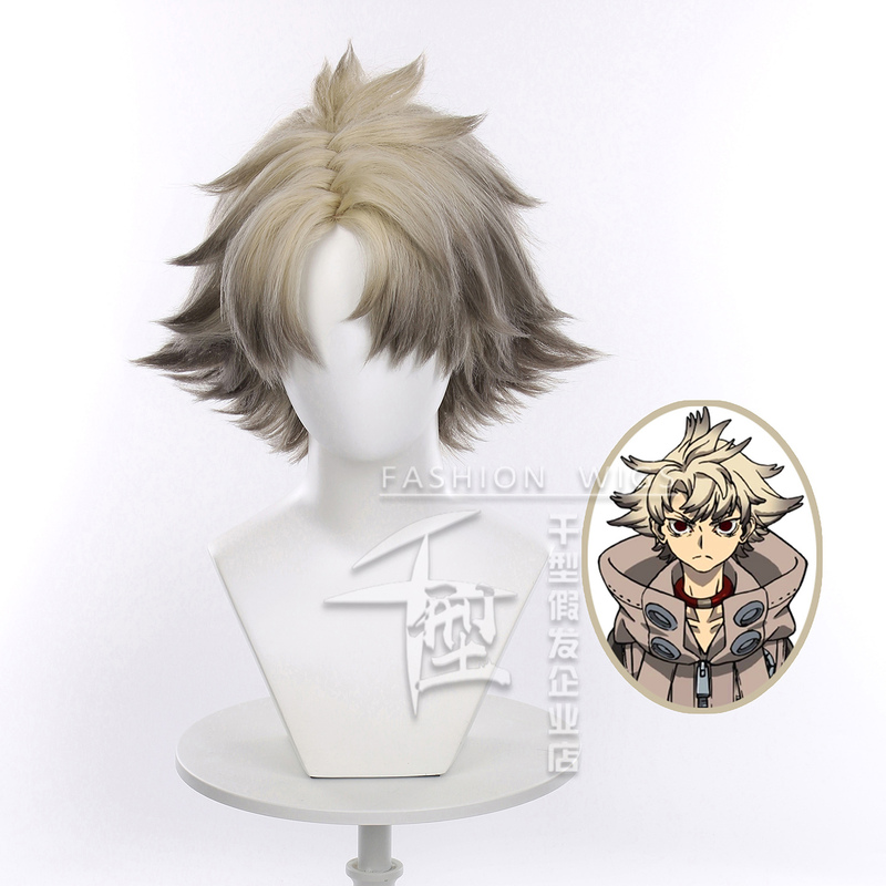 【Thousand Types】 Wasteland War Ghost Gachiakuta Rudo Cosplay Wig Scalp Top Dyed Gradient Style