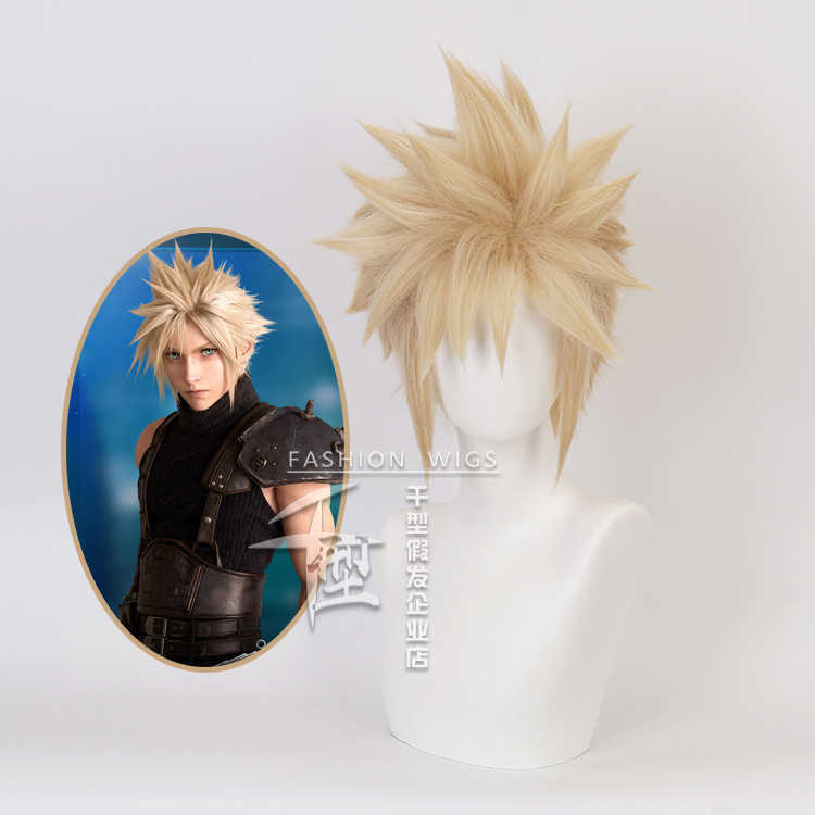 [Thousand Type] Final Fantasy Vii Cloud Strife Cosplay Wig, Unisex